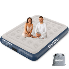 Load image into Gallery viewer, GVDV 13" Queen Air Mattress with Built-in Pump, Raised Inflatable Bed for Home & Guests, Quiet Surface Blow-up Mattress, Portable Air Bed, Colchón Inflable, Supports up to 660 lbs