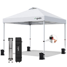 Load image into Gallery viewer, GVDV 10x10 Pop up Commercial Canopy Tent, Waterproof & Portable Outdoor Shade with Air Vent, Wheeled Bag, White