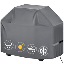 Load image into Gallery viewer, GVDV Grill Cover, 58 inch BBQ Gas Grill Cover for Outdoor Grill, Adjustable Barbecue Cover Waterproof, Rip-Proof, Anti-UV, Fade Resistant(Gray)