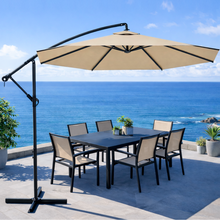 Load image into Gallery viewer, GVDV 10ft Patio Umbrella,Cantilever Outdoor Umbrella for Patio with 360-degree Rotation,UV protection for Garden,Deck,Pool,Backyard, Khaki