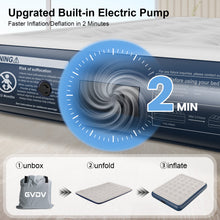 Load image into Gallery viewer, GVDV 13" Queen Air Mattress with Built-in Pump, Raised Inflatable Bed for Home & Guests, Quiet Surface Blow-up Mattress, Portable Air Bed, Colchón Inflable, Supports up to 660 lbs