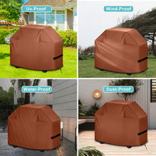 Load image into Gallery viewer, GVDV Grill Cover, 58 inch BBQ Gas Grill Cover for Outdoor Grill, Adjustable Barbecue Cover Waterproof, Rip-Proof, Anti-UV, Fade Resistant(Brown)