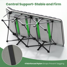 Load image into Gallery viewer, GVDV Folding XXL Camping Cot with 2 Sided Comfort Mattress, 78"x32" Portable Folding Bed for Adults, Extra Wide Sleeping Bed for Camp Office Nap Beach Travel