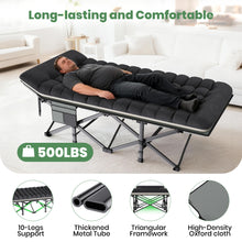 Load image into Gallery viewer, GVDV Folding XXL Camping Cot with 2 Sided Comfort Mattress, 78"x32" Portable Folding Bed for Adults, Extra Wide Sleeping Bed for Camp Office Nap Beach Travel