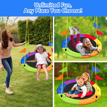 Load image into Gallery viewer, GVDV 40" Saucer Swing 750Lb Capacity, Waterproof Oxford Tree Swing for Kids Gift, Indoor and Outdoor Use in Backyard or Playground