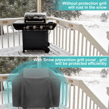 Load image into Gallery viewer, GVDV Grill Cover, 58 inch BBQ Gas Grill Cover for Outdoor Grill, Adjustable Barbecue Cover Waterproof, Rip-Proof, Anti-UV, Fade Resistant(Gray)