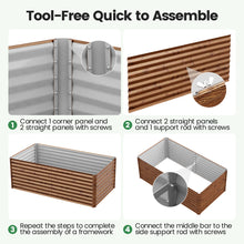 Load image into Gallery viewer, GVDV Raised Garden Bed 6x3x2ft Outdoor, Metal Raised Bed Kit for Backyard, Deep Root Planter Box for Gardening Vegetables, Fruits, Flowers, Rust-Proof, Easy Assembly