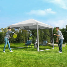 Load image into Gallery viewer, GVDV 10ft x 10ft Pop-Up Canopy, Outdoor Canopy tent with Adjustable Height, Mosquito Netting, Zipper Doors, and Carry Bag