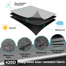 Load image into Gallery viewer, GVDV Grill Cover, 58 inch BBQ Gas Grill Cover for Outdoor Grill, Adjustable Barbecue Cover Waterproof, Rip-Proof, Anti-UV, Fade Resistant(Gray)