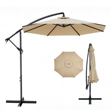 Load image into Gallery viewer, GVDV 10ft Patio Umbrella,Cantilever Outdoor Umbrella for Patio with 360-degree Rotation,UV protection for Garden,Deck,Pool,Backyard, Khaki
