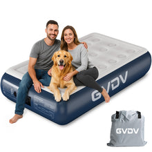 Load image into Gallery viewer, GVDV 16" Twin Air Mattress with Built-in Pump, Raised Inflatable Bed for Home &amp; Guests, Quiet Surface Blow-up Mattress, Portable Air Bed, Colchón Inflable, Supports up to 560 lbs
