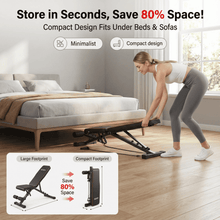 Load image into Gallery viewer, GVDV Adjustable Weight Bench for Full Body Workout, Foldable Bench for Home Gym Strength Training
