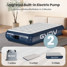 Load image into Gallery viewer, GVDV 16" Twin Air Mattress with Built-in Pump, Raised Inflatable Bed for Home &amp; Guests, Quiet Surface Blow-up Mattress, Portable Air Bed, Colchón Inflable, Supports up to 560 lbs
