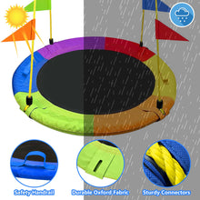 Load image into Gallery viewer, GVDV 40" Saucer Swing 750Lb Capacity, Waterproof Oxford Tree Swing for Kids Gift, Indoor and Outdoor Use in Backyard or Playground
