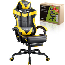 Load image into Gallery viewer, Gaming Chair, Seenda Video Game Chair with Footrest and Lumbar Support, Ergonomic Computer Chair Height Adjustable with Swivel Seat and Headrest

