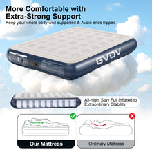 Load image into Gallery viewer, GVDV 13" Queen Air Mattress with Built-in Pump, Raised Inflatable Bed for Home &amp; Guests, Quiet Surface Blow-up Mattress, Portable Air Bed, Colchón Inflable, Supports up to 660 lbs

