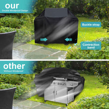 Load image into Gallery viewer, GVDV Grill Cover, 58 inch BBQ Gas Grill Cover for Outdoor Grill, Adjustable Barbecue Cover Waterproof, Rip-Proof, Anti-UV, Fade Resistant
