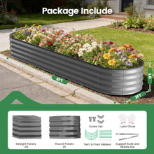 Load image into Gallery viewer, GVDV Raised Garden Bed Outdoor, 8x2x1ft Backyard Large Metal Raised Bed with Garden Trelli &amp; Plant Markers, Planter Raised Garden Bed for Vegetables, Flower, Herbs - Dark Gray
