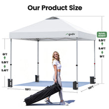 Load image into Gallery viewer, GVDV 10x10 Pop up Commercial Canopy Tent, Waterproof &amp; Portable Outdoor Shade with Air Vent, Wheeled Bag, White
