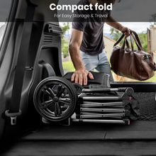 Load image into Gallery viewer, GVDV Wagon Stroller for Kids, 3-in-1 Collapsible Double Stroller Wagon for Toddlers with Removable Canopy, 5-Point Harness, Pull &amp; Push Handle and All-Terrain Beach Wheels, Black
