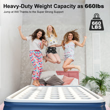 Load image into Gallery viewer, VDV 18" Queen Air Mattress with Built-in Pump, Raised Inflatable Air Bed for Guests &amp; Home, Comfortable Blow-up Mattress, Upgraded 4-Chamber Design, Supports up to 660 lbs
