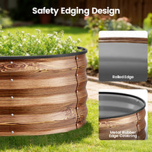 Load image into Gallery viewer, GVDV Raised Garden Bed Outdoor, 8x2x1ft Backyard Large Metal Raised Bed with Garden Trelli &amp; Plant Markers, Planter Raised Garden Boxes for Vegetables, Flower, Herbs - Brown
