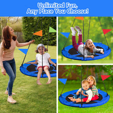 Load image into Gallery viewer, GVDV 40" Saucer Swing 750Lb Capacity, Waterproof Oxford Tree Swing for Kids, Outdoor Swing Use in Backyard or Playground (Blue)
