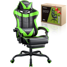 Load image into Gallery viewer, Gaming Chair, Seenda Video Game Chair with Footrest and Lumbar Support, Ergonomic Computer Chair Height Adjustable with Swivel Seat and Headrest
