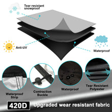 Load image into Gallery viewer, GVDV Grill Cover, 58 inch BBQ Gas Grill Cover for Outdoor Grill, Adjustable Barbecue Cover Waterproof, Rip-Proof, Anti-UV, Fade Resistant

