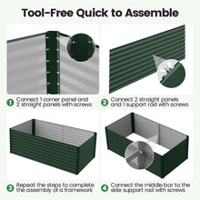 Load image into Gallery viewer, GVDV Raised Garden Bed 6x3x2ft Outdoor, Metal Raised Bed Kit for Backyard, Deep Root Planter Box for Gardening Vegetables, Fruits, Flowers, Rust-Proof, Easy Assembly
