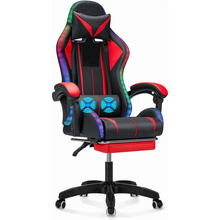 Load image into Gallery viewer, Gaming Chair, Seenda Video Game Chair with Footrest and Lumbar Support, Ergonomic Computer Chair Height Adjustable with Swivel Seat and Headrest
