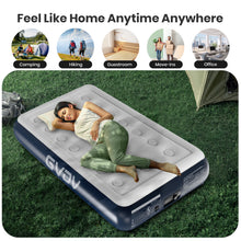 Load image into Gallery viewer, GVDV 16" Twin Air Mattress with Built-in Pump, Raised Inflatable Bed for Home &amp; Guests, Quiet Surface Blow-up Mattress, Portable Air Bed, Colchón Inflable, Supports up to 560 lbs

