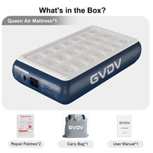 Load image into Gallery viewer, GVDV 16" Twin Air Mattress with Built-in Pump, Raised Inflatable Bed for Home &amp; Guests, Quiet Surface Blow-up Mattress, Portable Air Bed, Colchón Inflable, Supports up to 560 lbs
