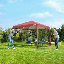 Load image into Gallery viewer, GVDV 10ft x 10ft Pop-Up Canopy, Outdoor Canopy tent with Adjustable Height, Mosquito Netting, Zipper Doors, and Carry Bag
