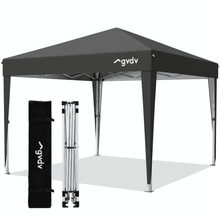 Load image into Gallery viewer, GVDV 10x10 Pop Up Canopy Tent, Instant Straight Leg Canopy, Outdoor Shading Shelter, Black
