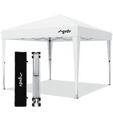Load image into Gallery viewer, GVDV 10x10 Pop Up Canopy Tent, Instant Straight Leg Canopy, Outdoor Shading Shelter, White

