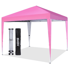 Load image into Gallery viewer, GVDV 10x10 Pop Up Canopy Tent, Outdoor Ez Up Gazebo One Person Set up,Shade for Commercial Event Camping Beach, Pink
