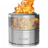 GVDV 18" Fire Pit for Camping Smokeless, Collapsible Stainless Steel Heater with Bag