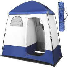 Load image into Gallery viewer, GVDV Camping Shower Tent Oversize Space Privacy Tent Portable Outdoor Shower Tents for Camping with Floor Changing Tent Dressing Room Easy Set Up Shower Privacy Shelter 2 Rooms Toilet Tent
