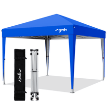 Load image into Gallery viewer, GVDV Canopy Tent, 10' x 10' Instant Slant Leg Pop-up Commercial Canopy, Outdoor Shading Shelter, Blue
