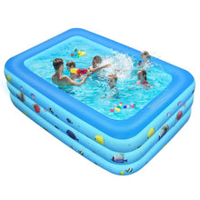 Load image into Gallery viewer, GVDV Inflatable Pool, Durable Thickened Blow up Kiddie Pool for Kids, Toddlers and Adults, BPA-Free Family Swimming Pool, 6.9 x 5 x 1.8 ft, Blue
