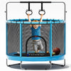 GVDV Trampoline for Kids, 60" Toddler Mini Trampoline with Enclosure Net, Basketball Hoop