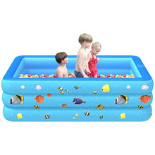 Load image into Gallery viewer, GVDV Inflatable Pool, Durable Thickened Blow up Kiddie Pool for Kids, Toddlers and Adults, BPA-Free Family Swimming Pool, 6.9 x 5 x 1.8 ft, Blue
